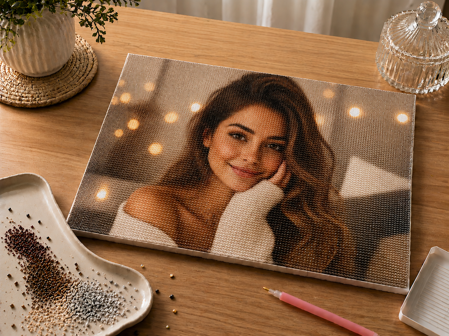 Obraz na płótnie personalizowany do wysadzania diamentami 20×30 cm